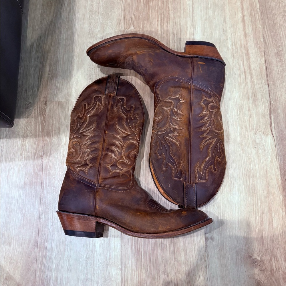 Boulet Rustic Western Leather Boots